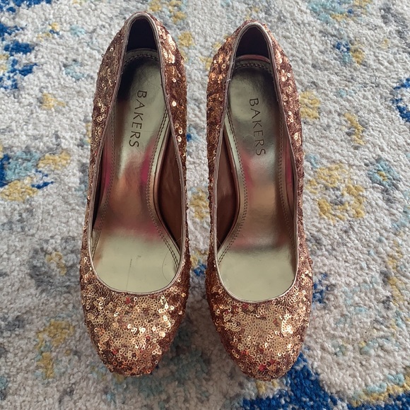 Bakers rose gold sequin high heels - Picture 9 of 10
